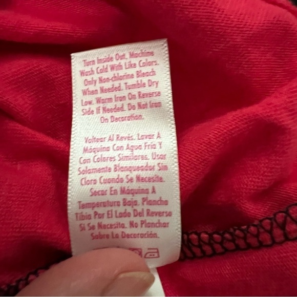 Girls Justice cropped tee color block black and pink/ SZ Small 7/8 - Picture 9 of 11